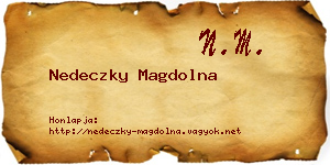 Nedeczky Magdolna névjegykártya